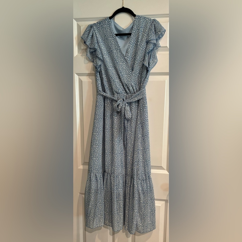 Baby blue print dress